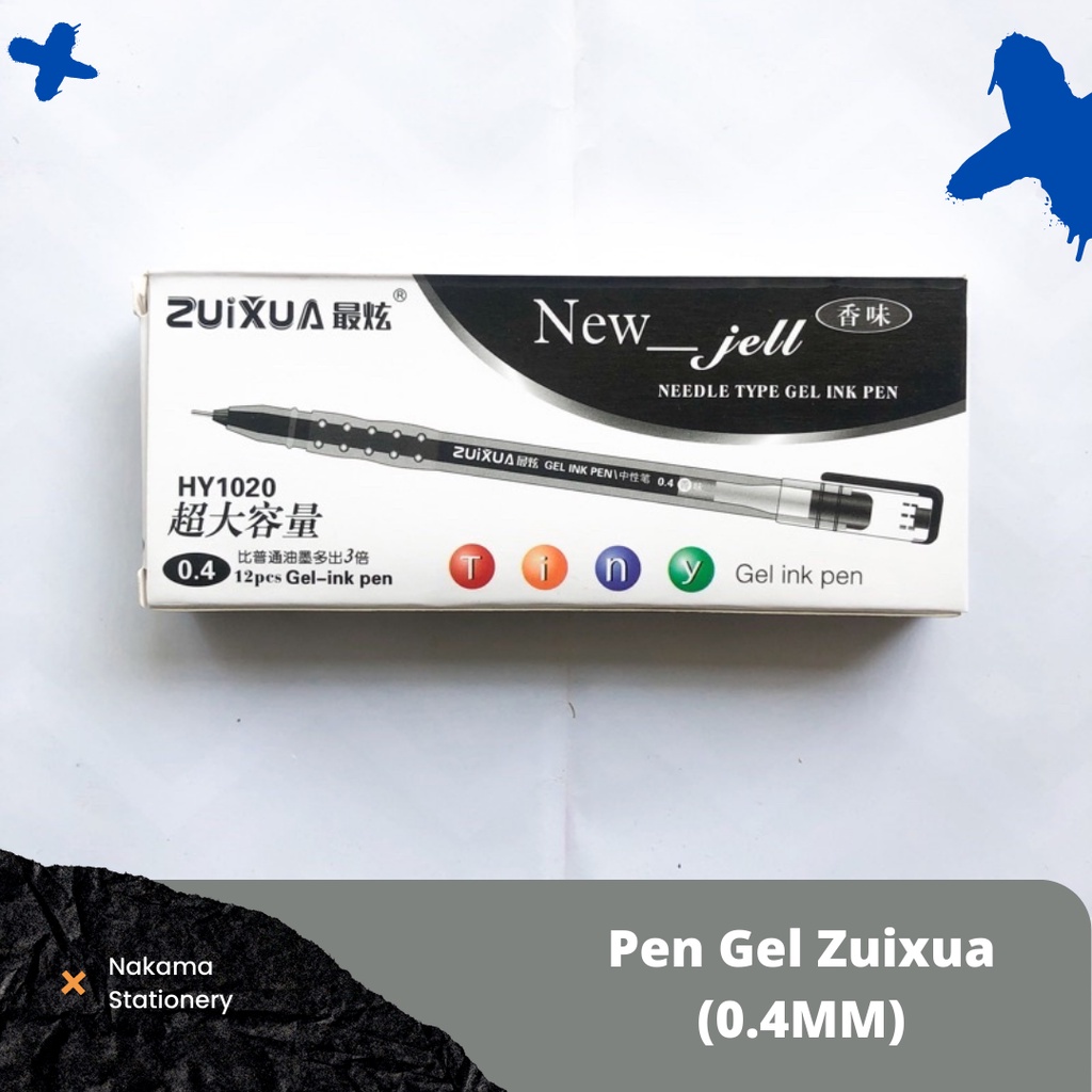 Pen Gel Zuixua / Gel Pen 0.4MM New Jell (1 PACK)