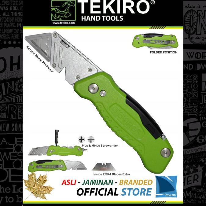 

Pisau Cutter 7" Inch Industrial Tactical Potong 90-180 Derajat Tekiro