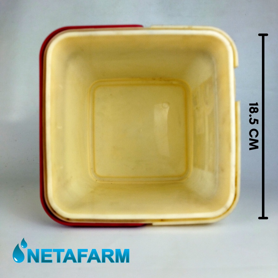 Bak Es Cream Sistem Dutch Bucket/Wick Tutup Merah - 1pcs