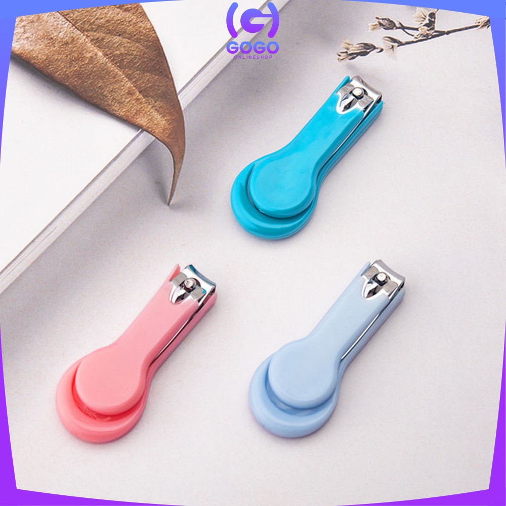 GOGO-C721 Gunting Kuku Bayi Motif Polos Jepit Kuku Anak Aman / Alat Potong Kuku Bayi Baby Nail Clipper Gunting Pemotong Kuku