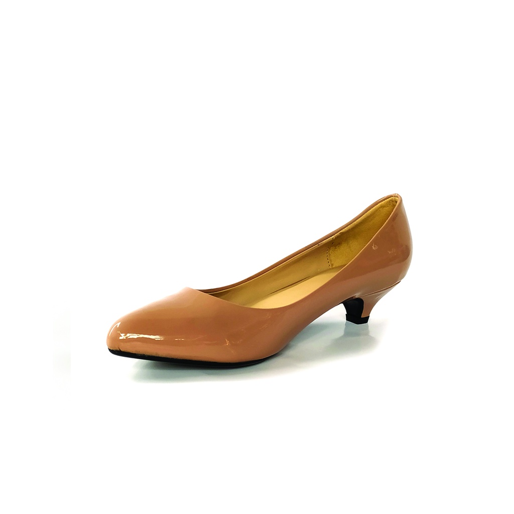 Workswell Sepatu Kerja Wanita Low Heels 3cm  6808 Mocca Glossy