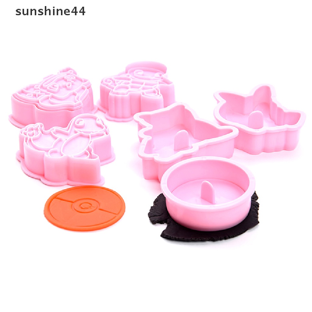 Sunshine 6 set Cetakan Biskuit / Kue Bentuk Kartun elf Bahan Plastik