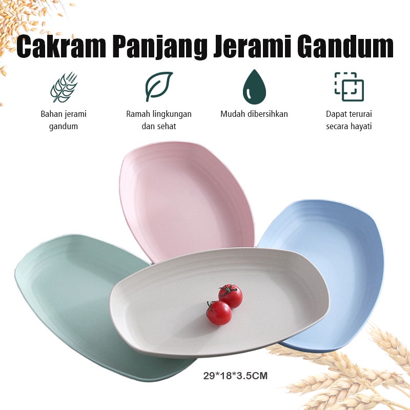 Jual Piring Makan Jerami Piring Oval Tersedia Dalam Stok Baki Buah