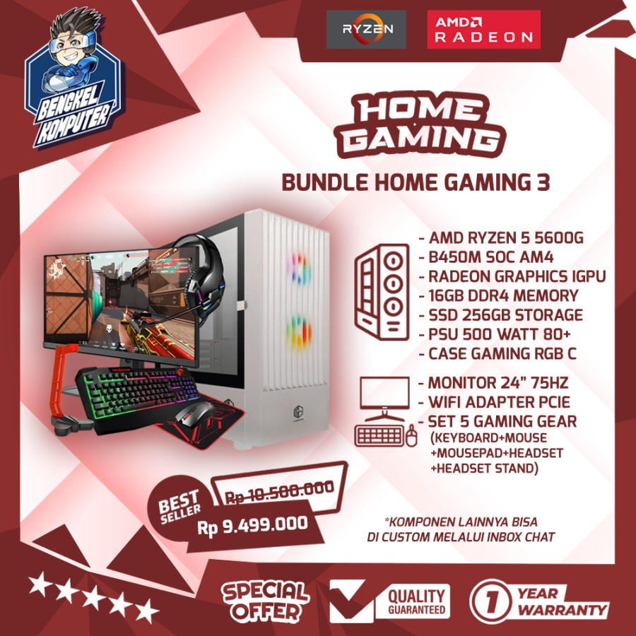 Jual BUNDLE HOME GAMING 3 - PAKET PC SET LENGKAP TERMURAH | Shopee ...