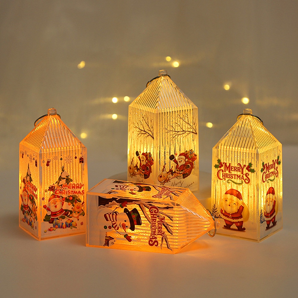 【COD Tangding】Ornamen Lentera Kristal Model Genggam Untuk Dekorasi Natal