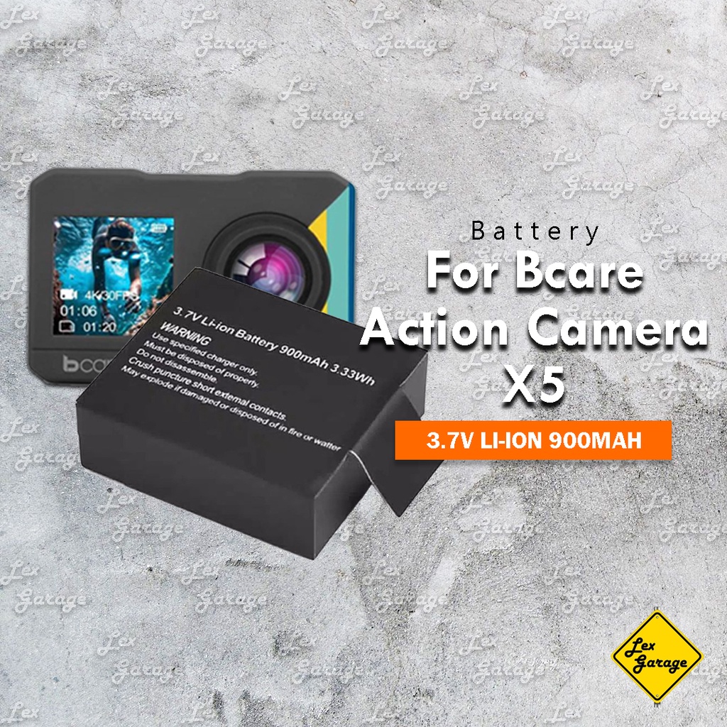 Baterai Batre Bcare X5 Action Cam Camera Battery Li-ion 900mAh