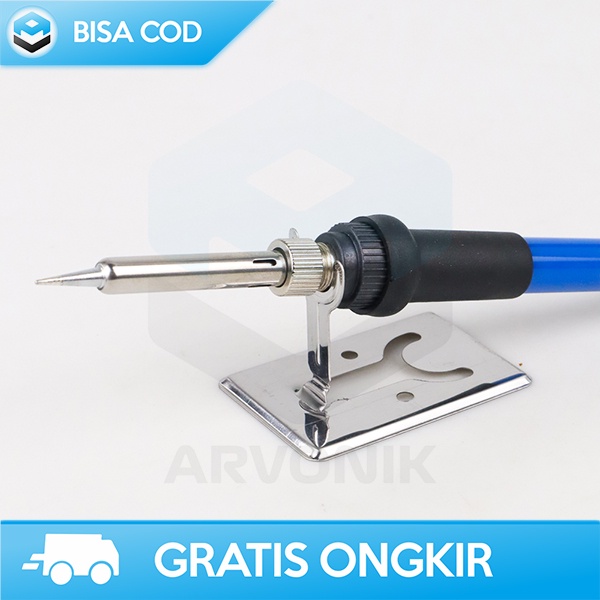 TAFFWARE SOLDER IRON ADJUSTABLE TEMPERATURE 60W AMH205 - SOLDER LISTRIK 60 WATT ORI TIMAH LENGKAP