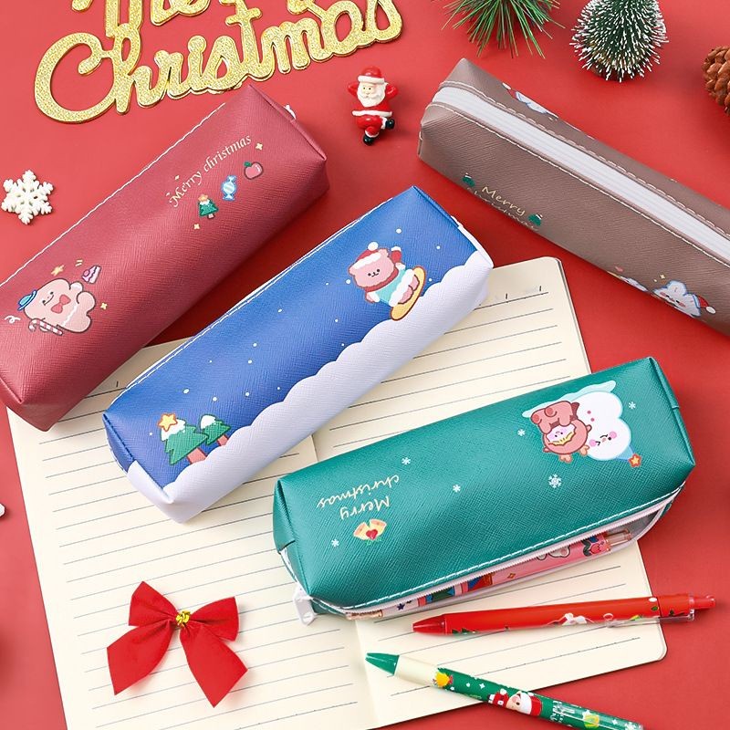 

TEMPAT PENSIL TEMA NATAL / CASE PENSIL CANVAS MERRY CHRISTMAS LUCU HN-36