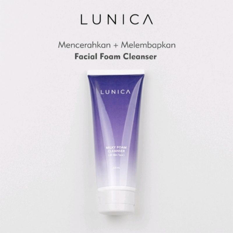 LUNICA MILKY FOAM CLEANSER BRIGHT &amp; MOIST FACIAL FOAM