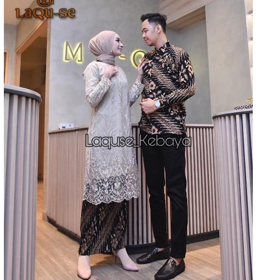 Langsung Atc Setelan Kebaya Tunik Batik Couple Modern Terbaru Outfit Pasangan Kondangan Wisuda By La