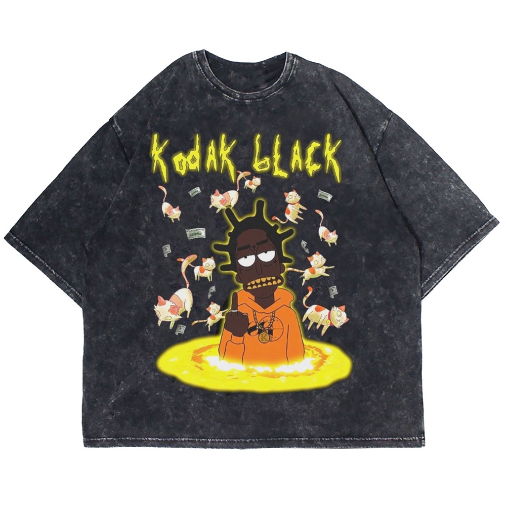 KAOS OVERSIZE KODAK BLACK ART WASHING VINTAGE TEE (T-SHIRT OVERSIZE WASHED)
