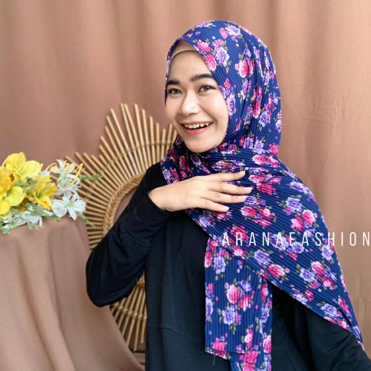 PASHMINA PLISKET MOTIF BUNGA/ PLEATED SHAWL SERIES / PASMINA PLISKET MOTIF BUNGA "SGA.18Oc22ᴷ"