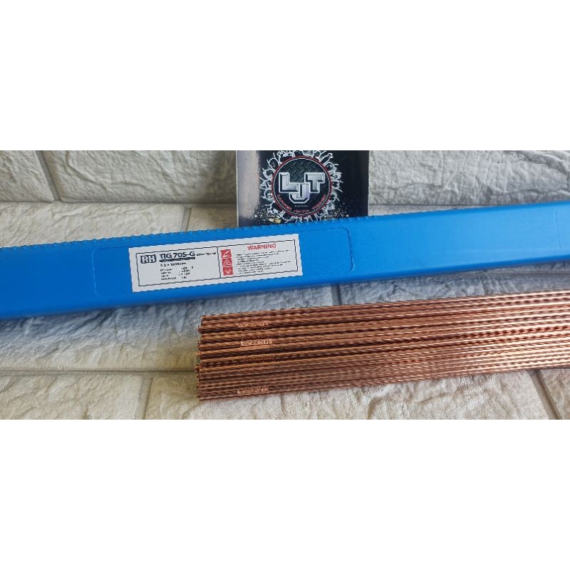 Kawat Las Argon/Tig Rod/ Filler Besi ER70S-6 diameter 2.4mm dan 3.2mm