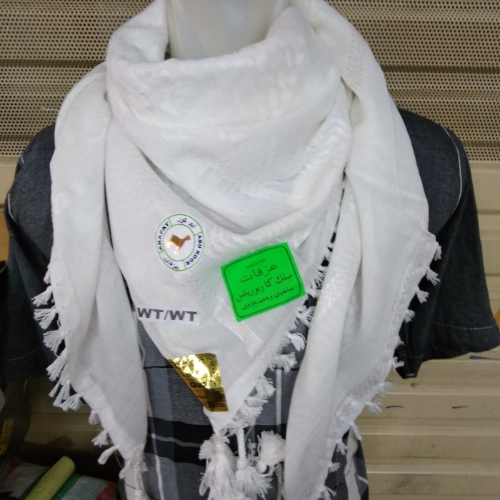 Sorban Sorban putih perlengkapan ibadah(U3B6) IMPORT PREMIUM Sorban Rida Yaman Sorban Yaman BEST SEL