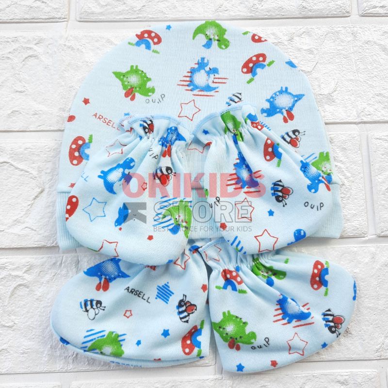 Topi Set Bayi Baru Lahir Kupluk Sarung Tangan Kaos Kaki 1 Set Murah