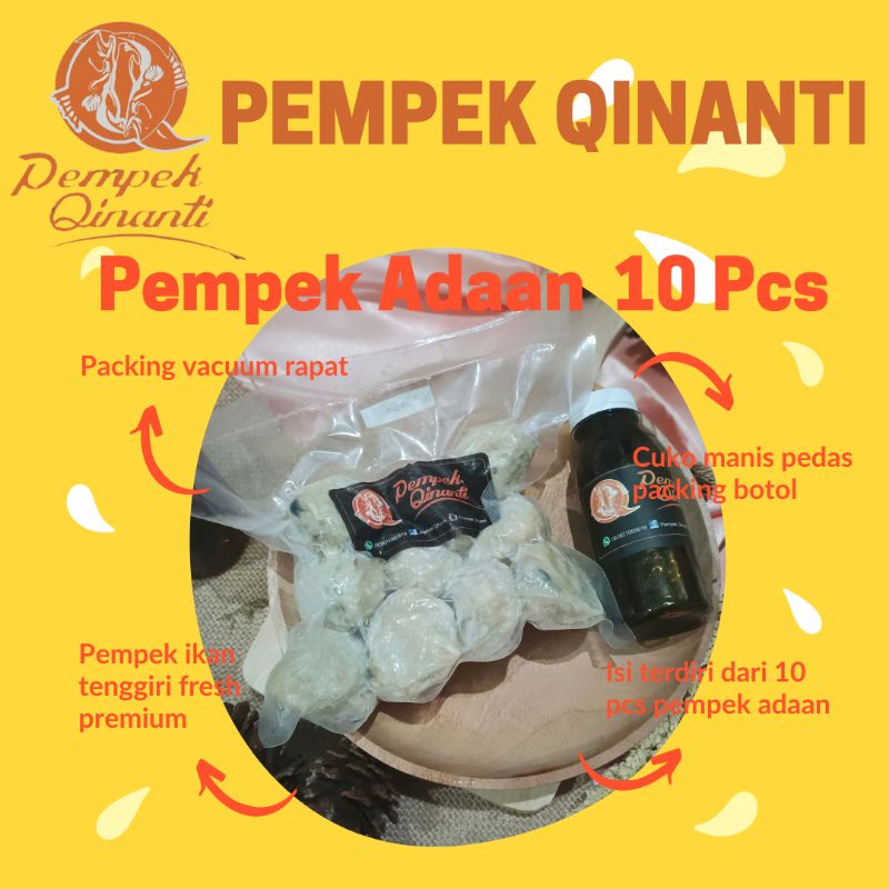 

Pempek Adaan Pempek Qinanti isi 10 pcs PEMPEK PALEMBANG