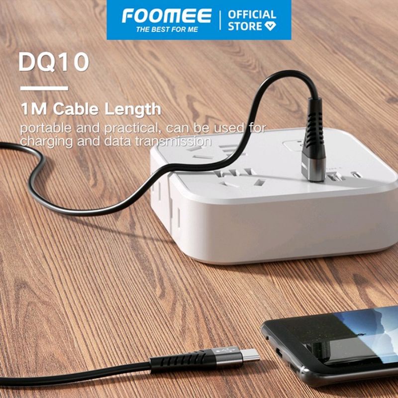 FOOMEE DQ10 Cable Charger TYPE-C Metal Fast Charging 1M