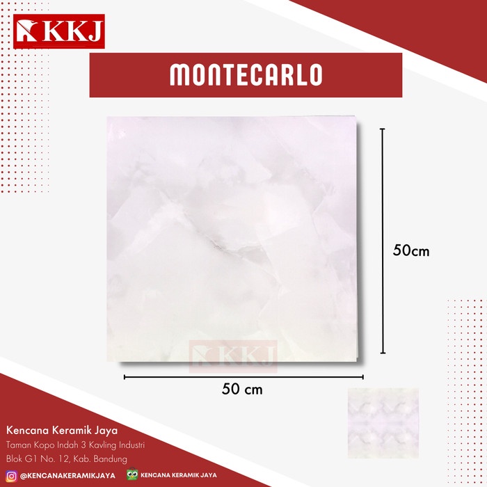 KERAMIK LANTAI MONTECARLO GREY 50 X 50 KUALITAS 1 GRADE A