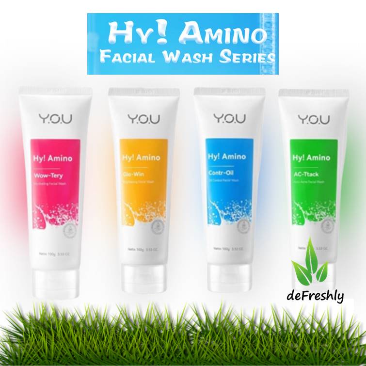 YOU Hy! Amino Facial Wash 100g - AC Ttack, Wow Tery, Contr Oil, Glo Win