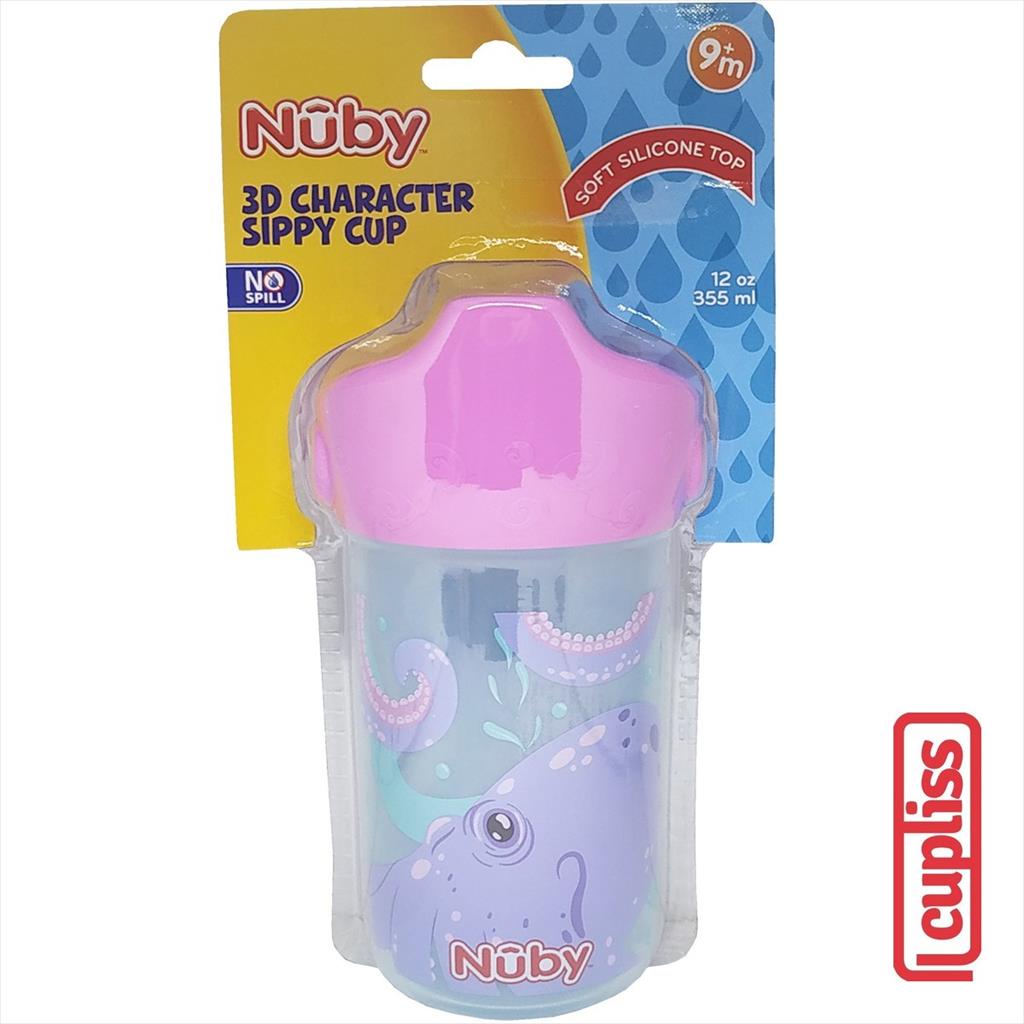 NUBY 3D Character 355ml Spout Cup Octopus 355 ml Gelas Minum Sippy
