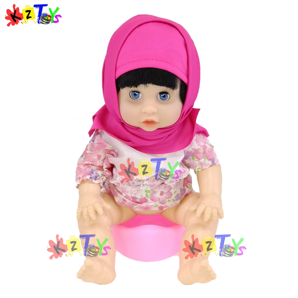 MAINAN BONEKA BABY LOVELY DOLL BONEKA HIJAB SUARA BONEKA PEMPERS