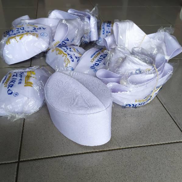 PLE.22Oc22ĸ • PECI PUTIH ADZ DZIKRO Kopiah Putih Polos Az Zikra Kalbut Peci Habib Bahar Topi Peci Ba