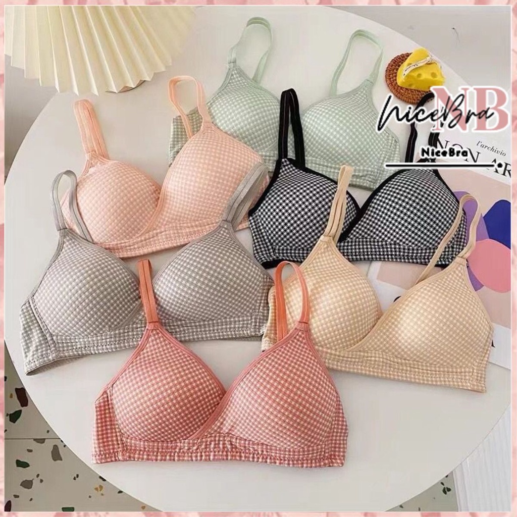 Brasay Bra Push Up Tanpa Kawat Pakaian Dalam Wanita Motif Polos Cantik 9020