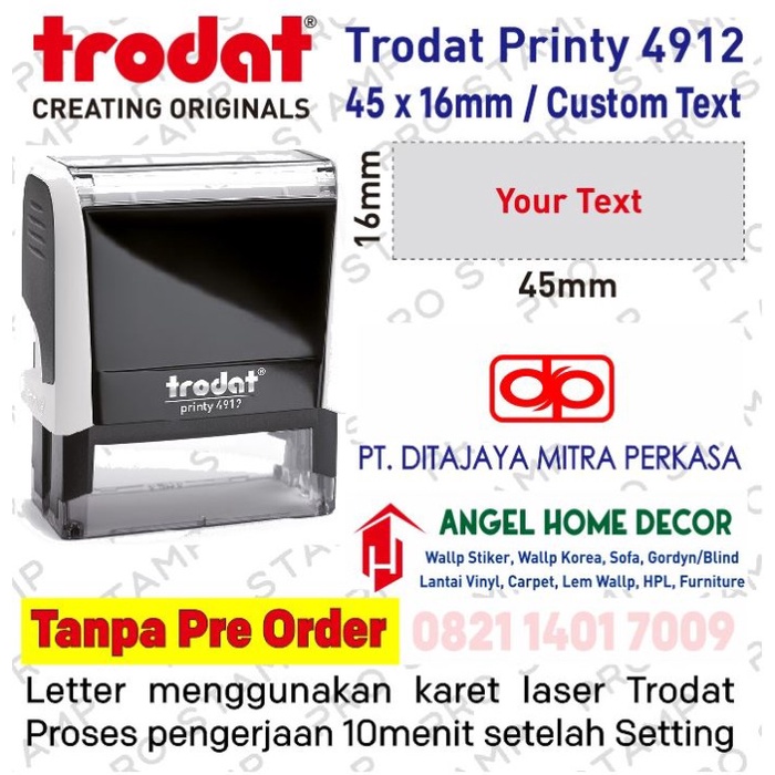 

Gaya Stempel Otomatis Trodat Printy 4912 / Custom Design Sale!!!