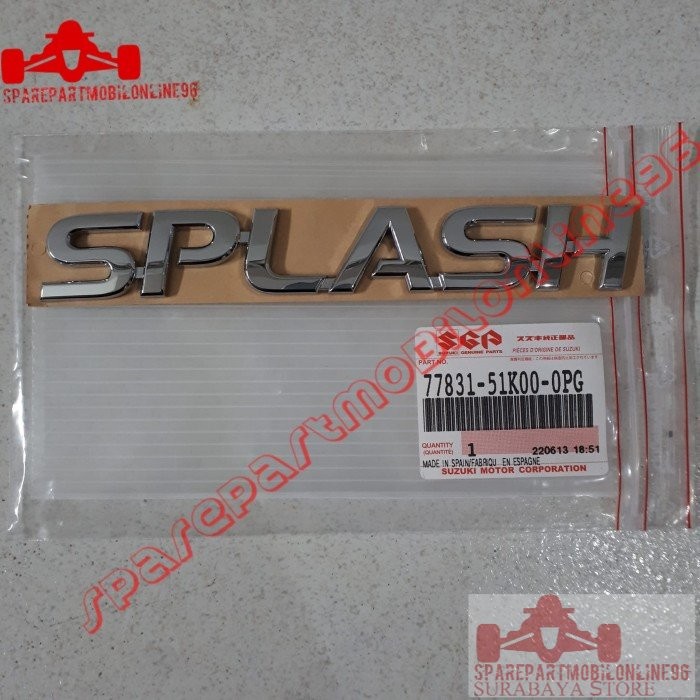 Emblem Suzuki SPLASH ASLI SGP