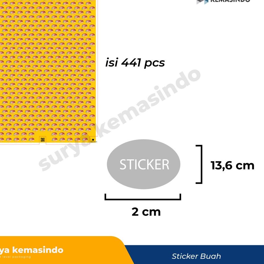 

∞ Sticker Label Buah (2x1,3 cm) -isi 441pcs- stickercutting/cuttingsticker/labelbuah √