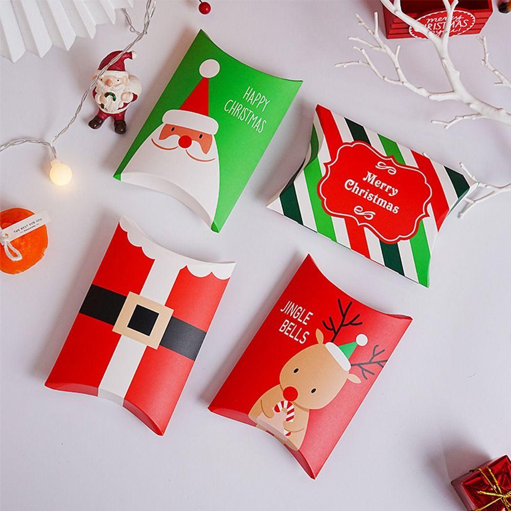 Solighter Kotak Kado Natal Party Decor Cookie Box Rusa Merry Christmas