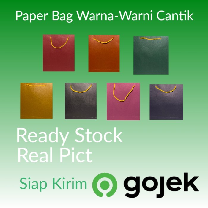 Jual Paper Bag Polos Perlusin Warna Ukuran X X Cm Tas Kertas Warna Warni Banyak