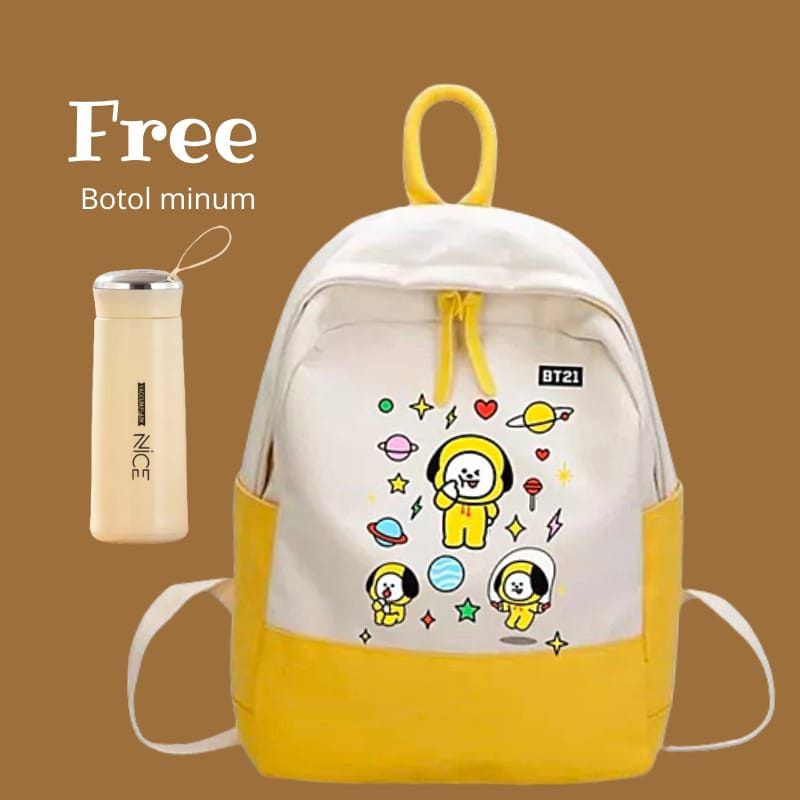 New Fashion Korea BT21 Tas Anak Krakter Lucu Ransel Sekolah Tk SD SMP Paud