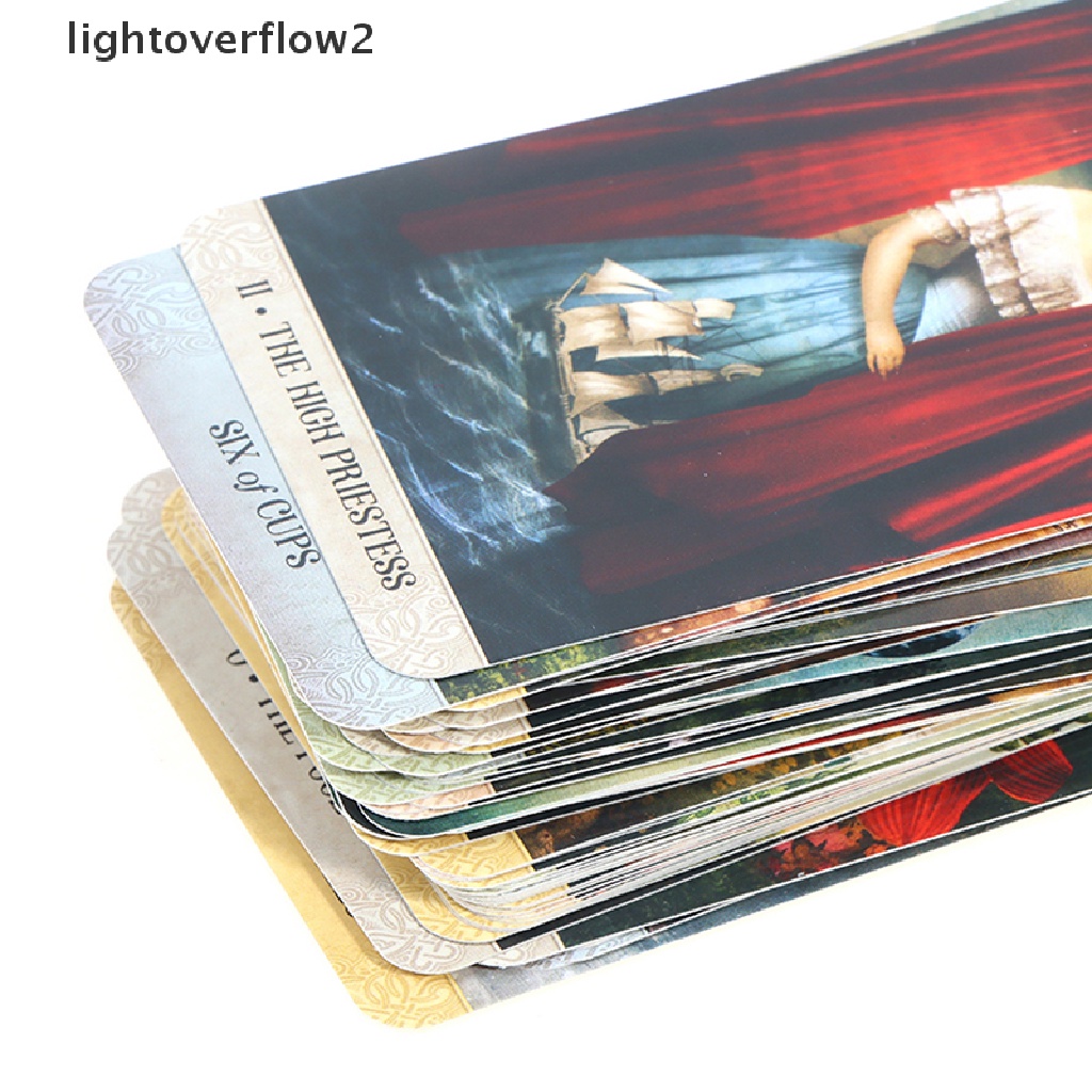 (lightoverflow2) Mainan Kartu Tarot Klasik moments Bahasa Inggris