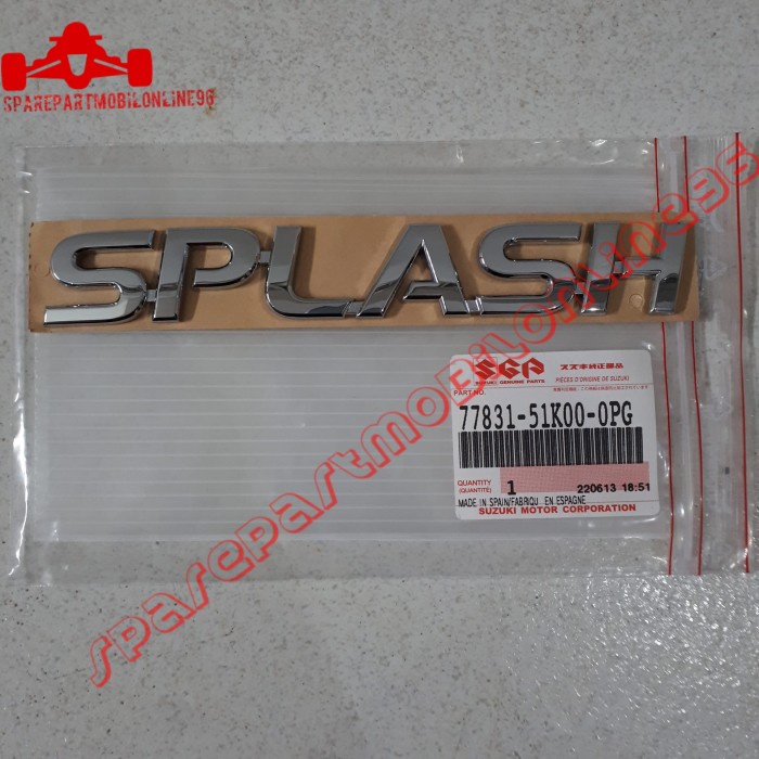 Emblem Suzuki SPLASH ASLI SGP