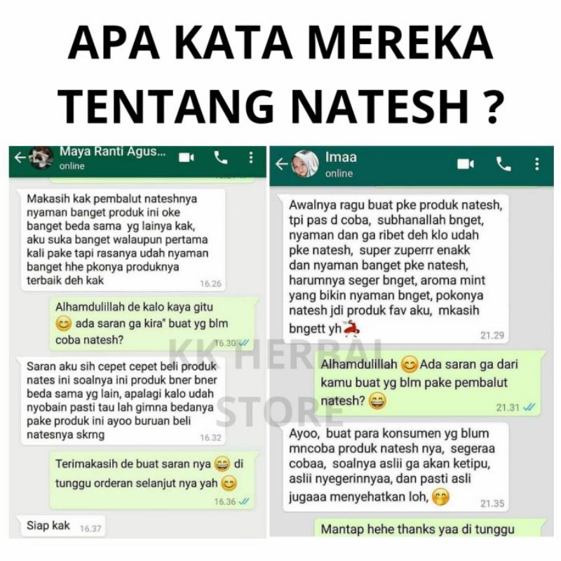 Pembalut Natesh Day 3 pak 6