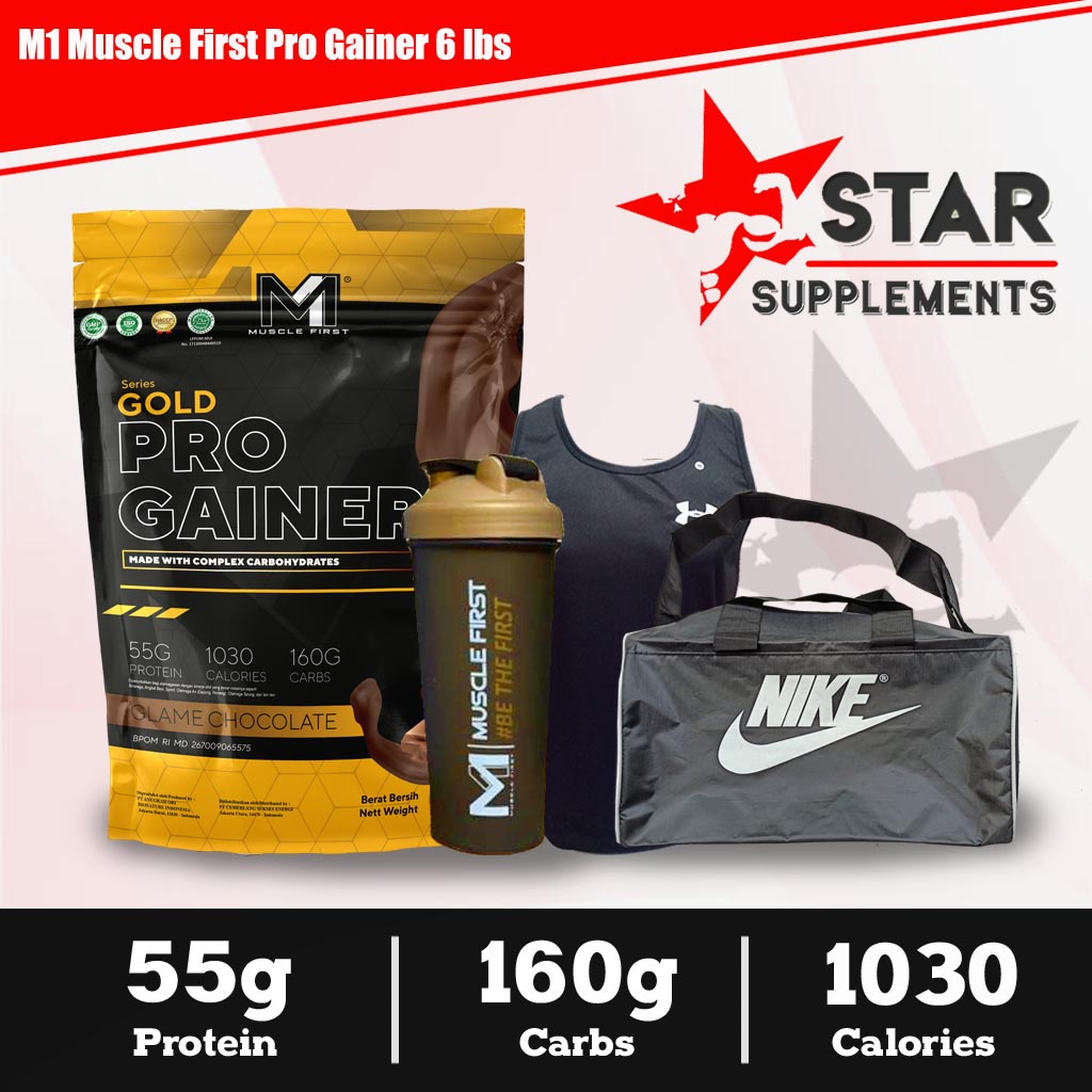 M1 Muscle First Gold Pro Gainer 6 lbs (2721gr) / Susu Weight Gainer Mass 6 lb BPOM