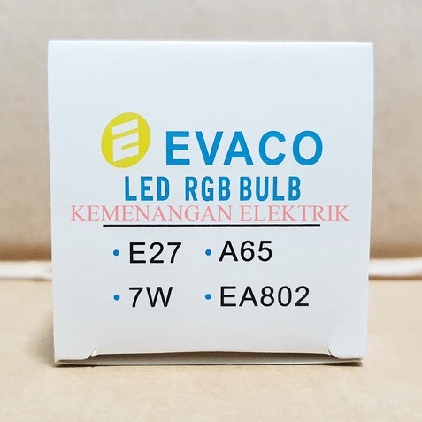 EVACO 7W E27 BOHLAM LED BULB REMOTE CONTROL RGB / LAMPU 16 WARNA + REMOT