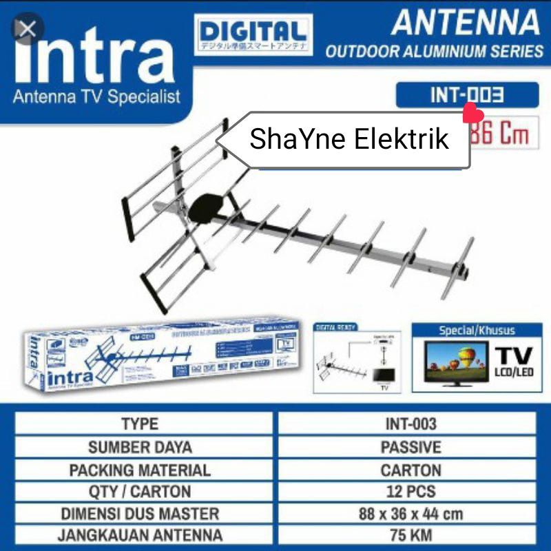 Antena Digital Outdoor TV LCD LED intra 003 Free Kabel Antena Dan Jek