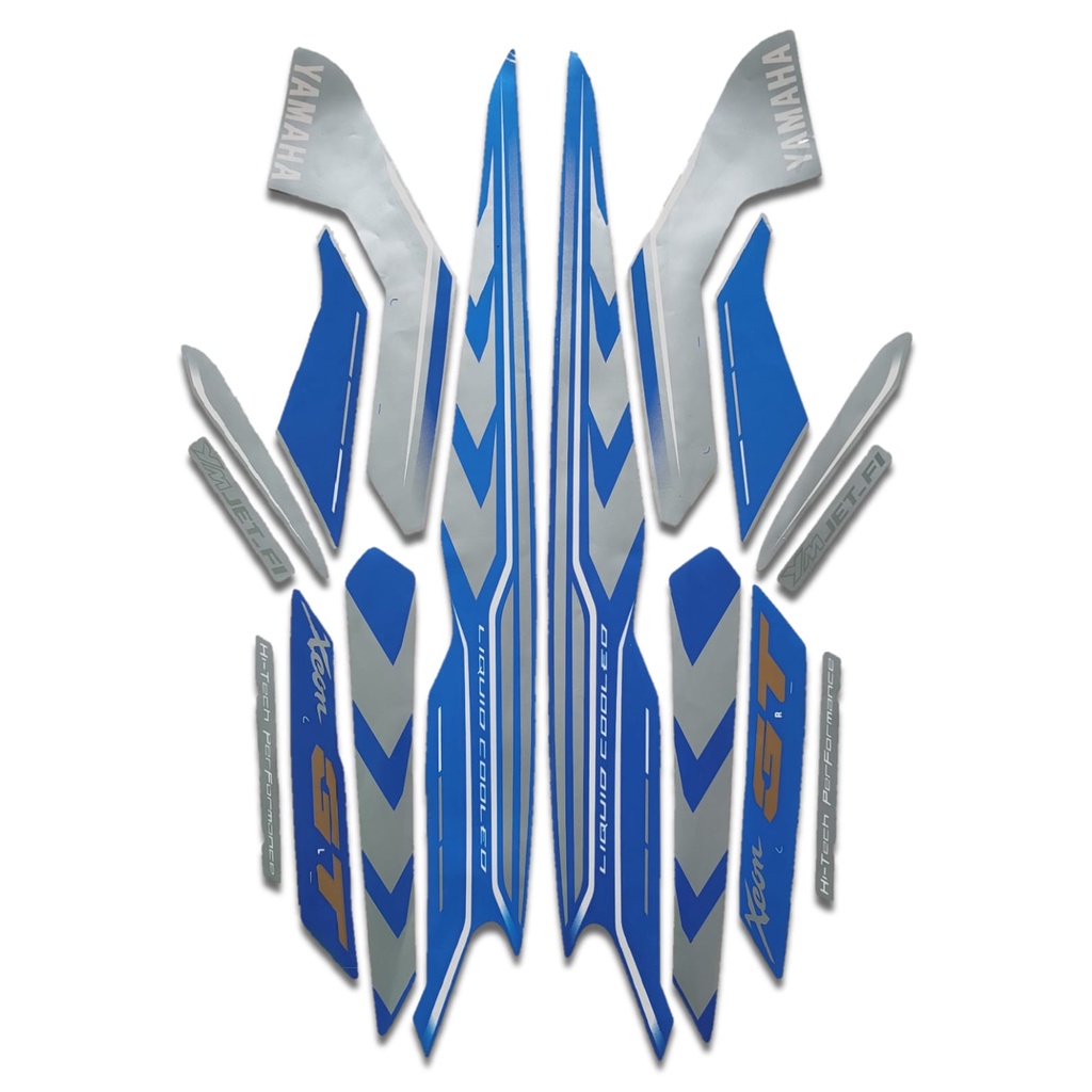 Stiker Striping Motor yamaha Xeon GT 2015 Biru