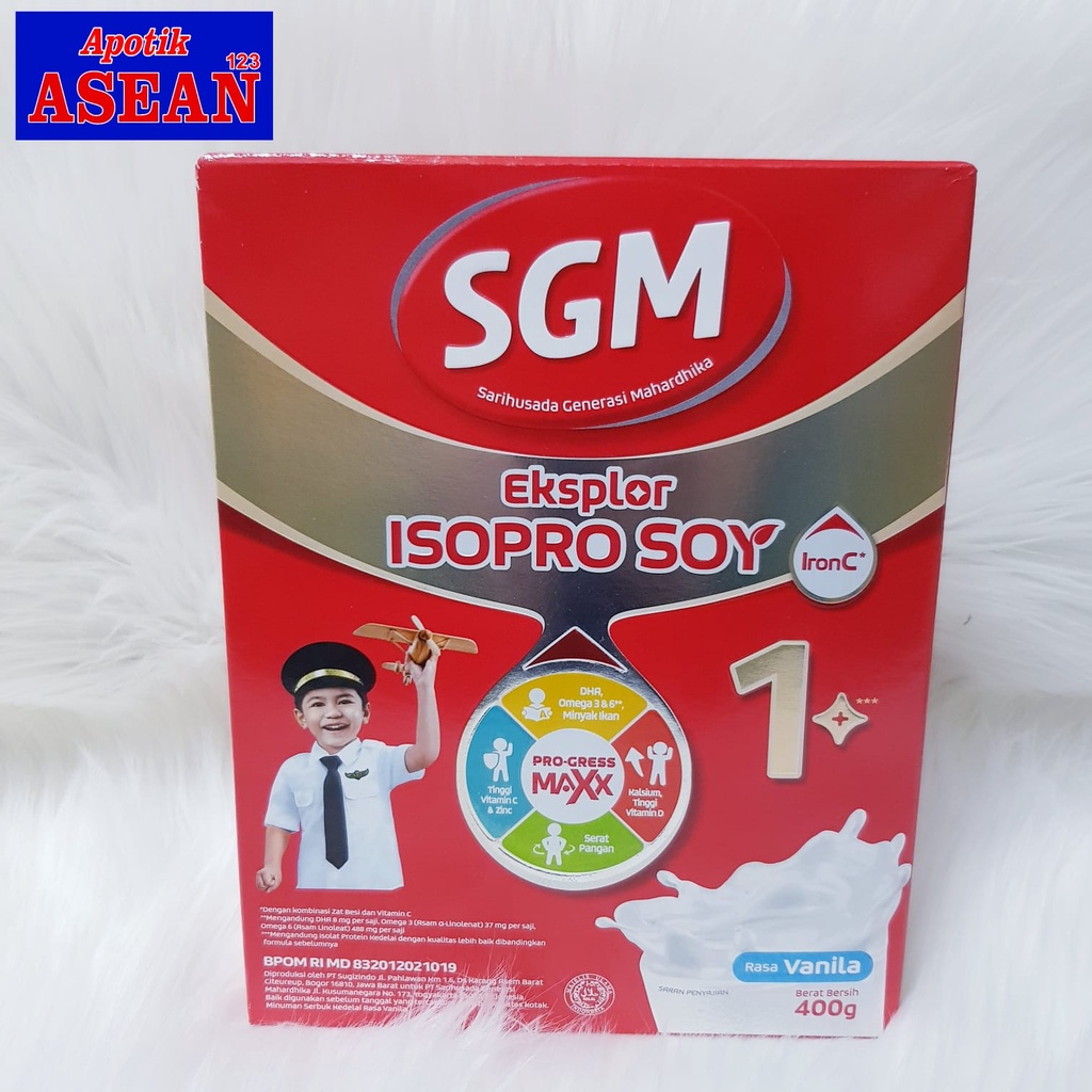 SGM EKSPLOR ISOPRO SOY 1+ RASA VANILLA DAN MADU ISI 400GR