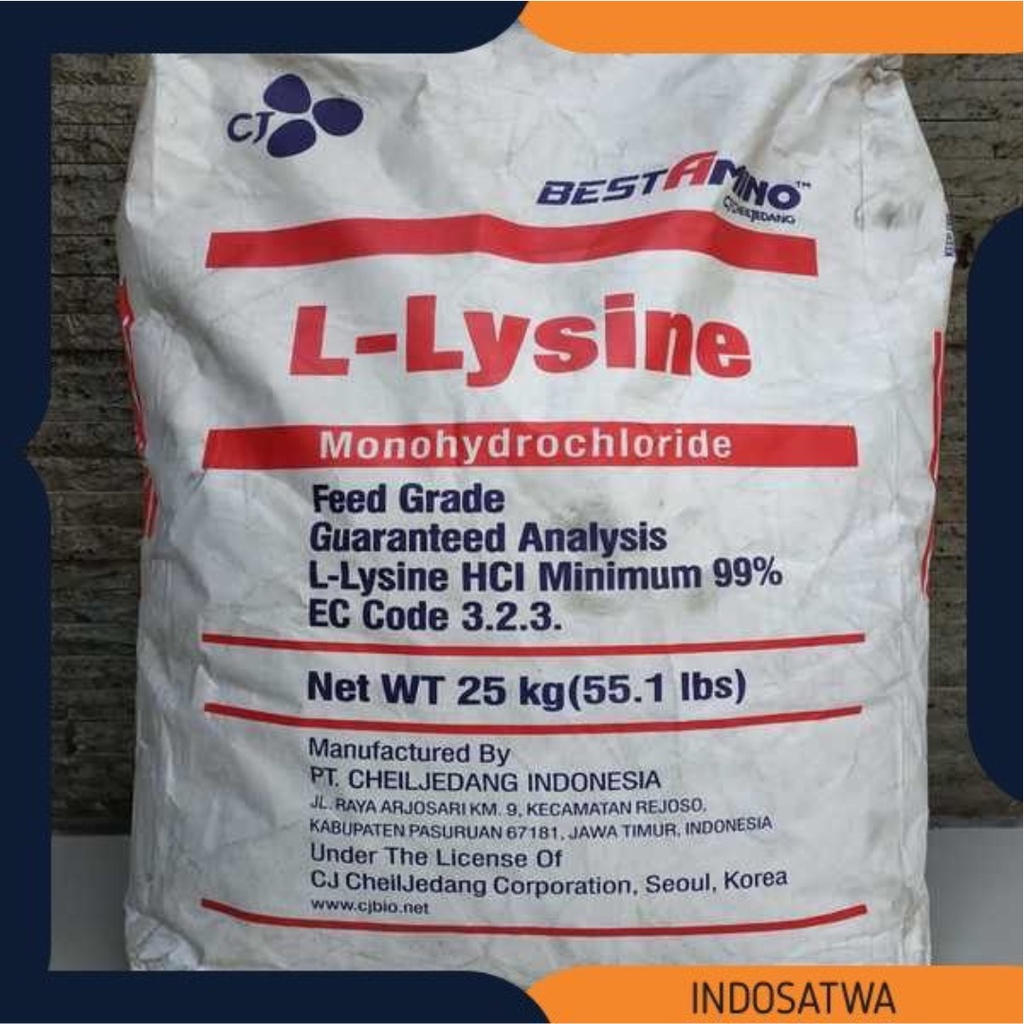 LYSINE 1 KG LISIN LYSIN LISINE LEUSIN SUPLEMEN VITAMIN KUCING ANJING UDANG IKAN SAPI dan AYAM