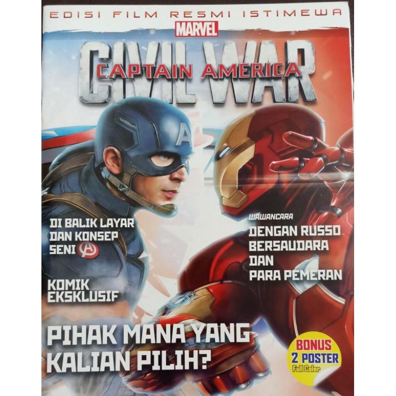 Buku Cerita Anak Komik Marvel Civil War Captain America Edisi Film Resmi+ Bonus 2 Poster