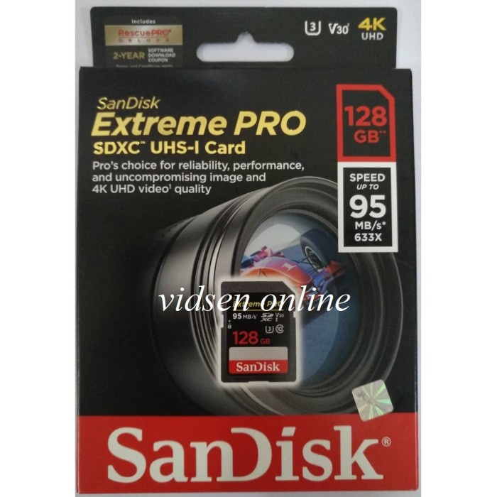 SANDISK EXTREME PRO SDXC / SD CARD 128GB 170MBPS - GARANSI RESMI