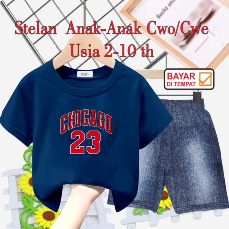 STELAN ANAK UNISEX/CELANA SEMI JEANS USIA 2 THN-10 THN(CH1C4G0)