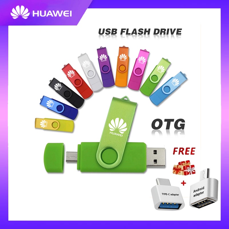 Huawei otg Dua-In-One Drive 32GB 16GB 8GB 1TB 2TB 256GB 128GB 64GB 32GB 16GB 4GB 8GB Untuk Android Micro / Komputer / Tv / Mobil