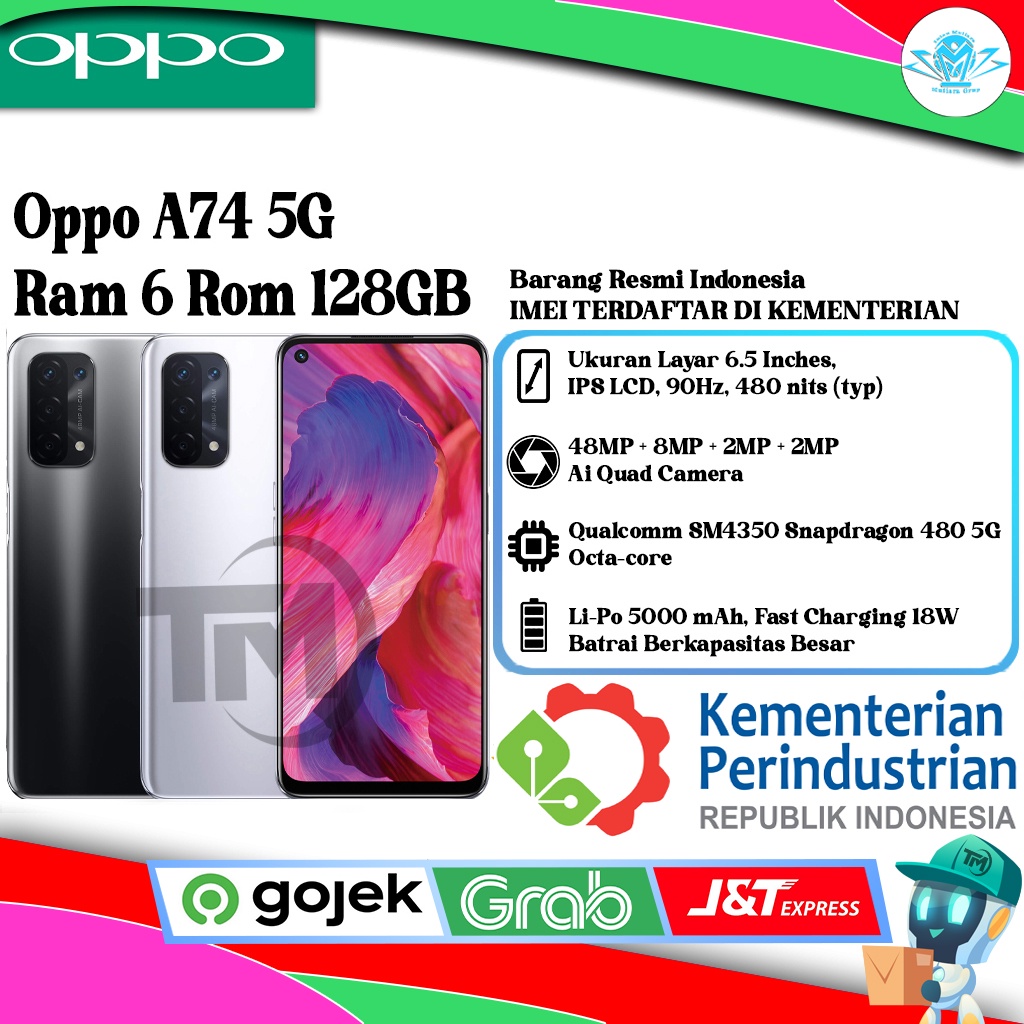 Oppo A74 5G Ram 6 Rom 128GB