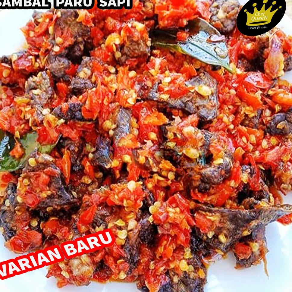 

Terkini TERMURAH Sambal Paru Sapi Extra hot ulek Makanan Siap Saji 200gr B0V