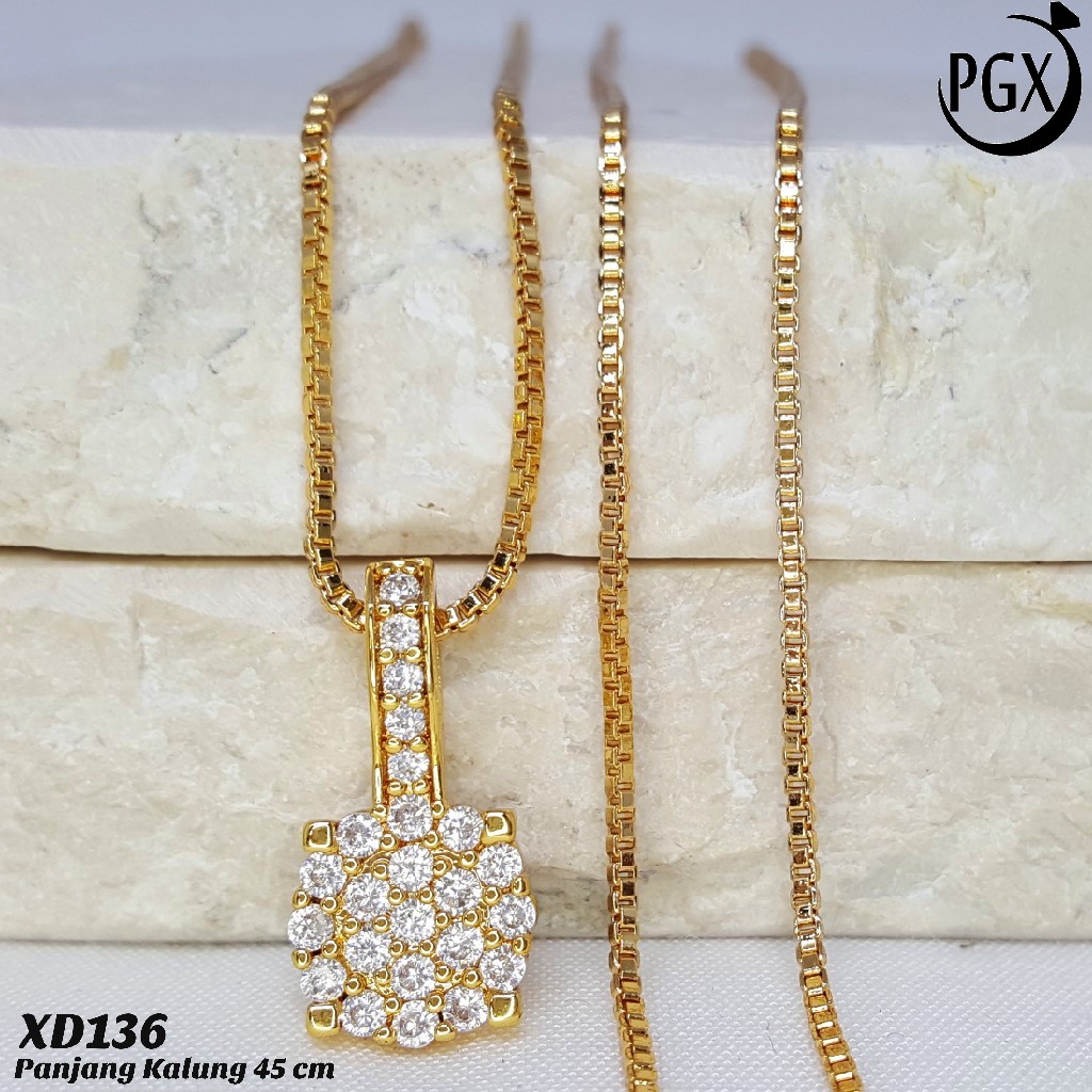 PGX Kalung Wanita Xuping Aksesoris Fashion Perhiasan Lapis Emas Premium - XD136