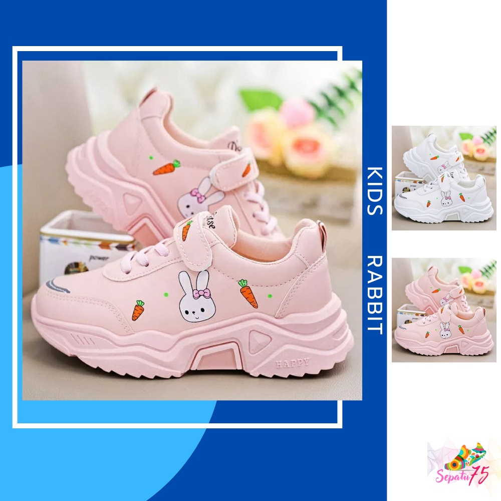 Sepatu Kids Rabbit - Sepatu Shoes Sneakers Sneaker Sekolah Formal Kasual Casual Olahraga Olah Raga A